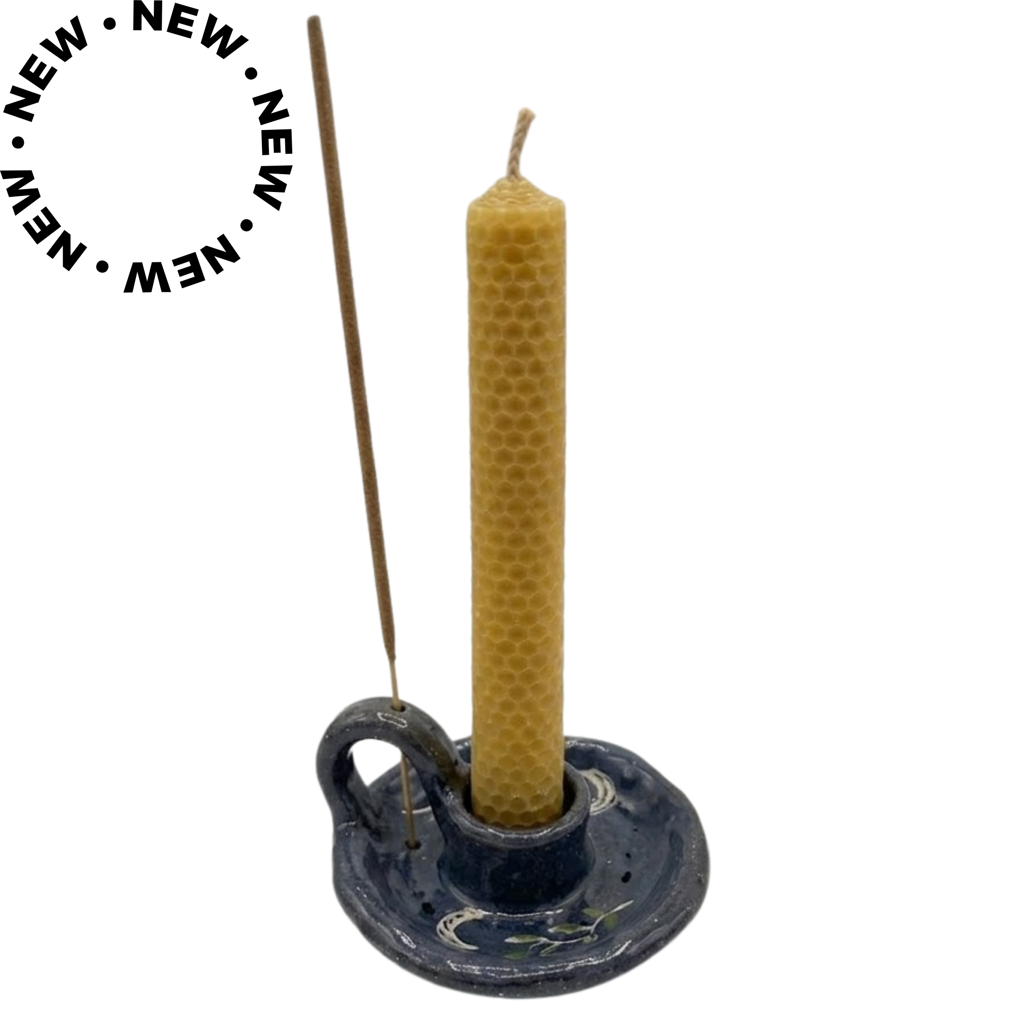 Candelabro y Porta Incienso Negro - Exclusivo de Las Magas